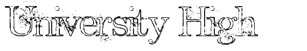 University High font preview